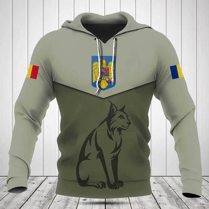 Customize Romania Lynx Olive Green Shirts