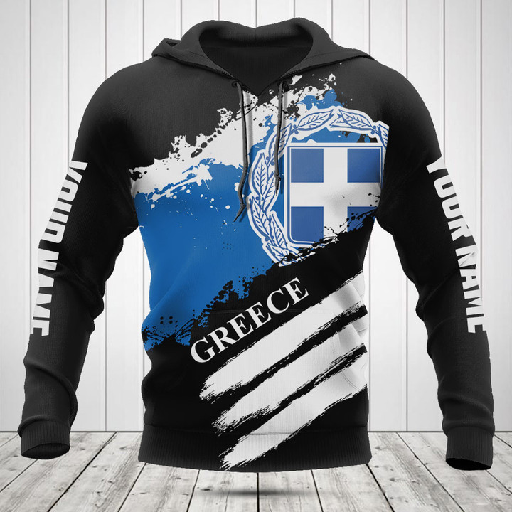 Customize Greece Flag Paint Style Shirts