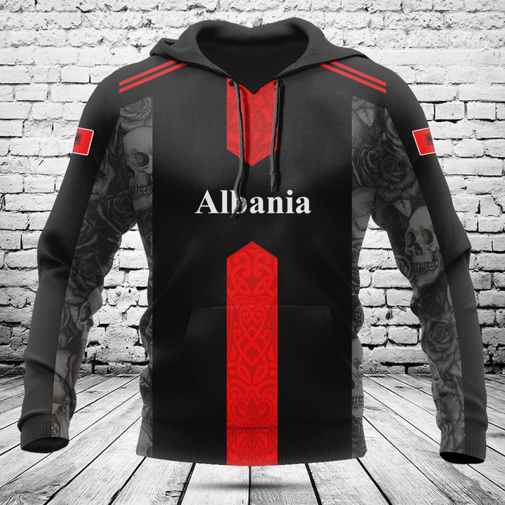 Customize Albania Viking Skull Shirts