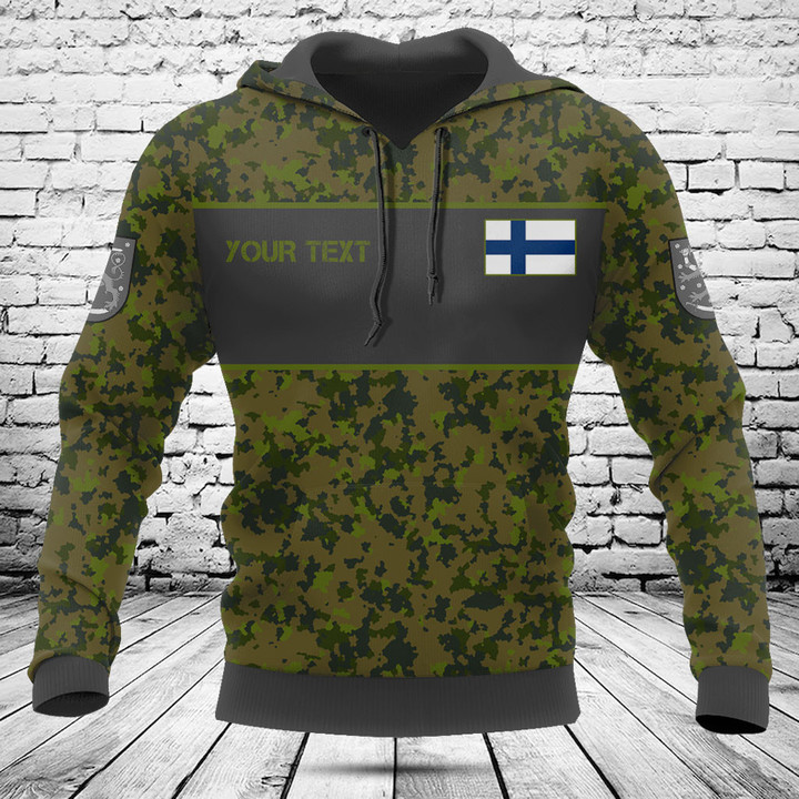 Customize Finland Flag Camo Black Line Shirts