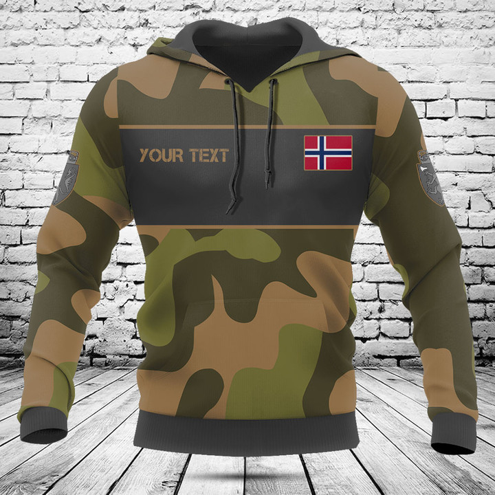 Customize Norway Flag Camo Black Line Shirts