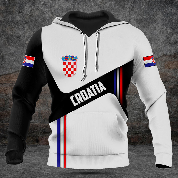 Customize Croatia Flag Black And White Shirts