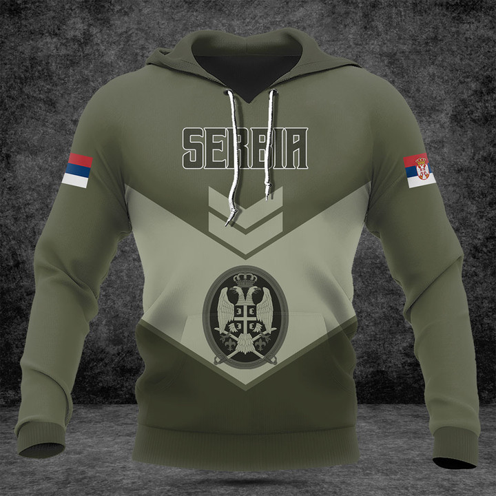 Customize Serbia Army Olive Green Shirts