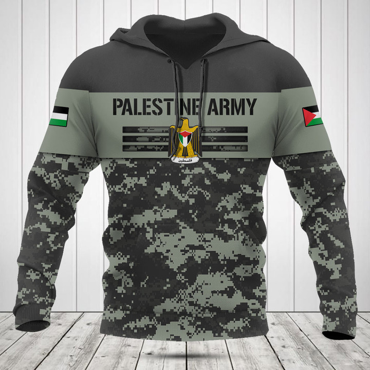 Customize Palestine Army Camo Skull Shirts And Jogger Pants