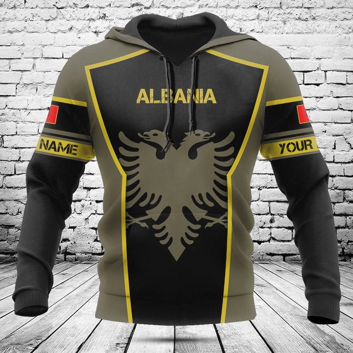 Customize Albania Skull Coat Of Arms Shirts