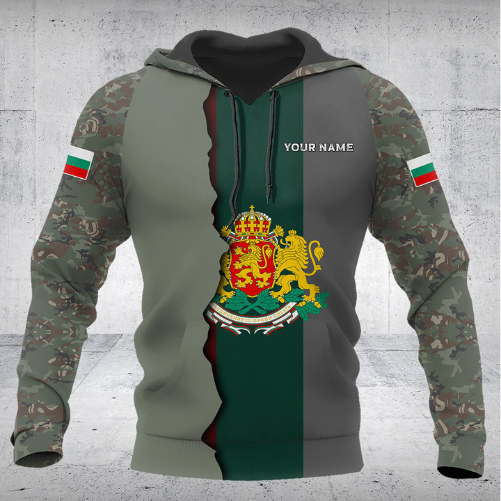 Customize Bulgaria Flag Half 3D Camo Shirts