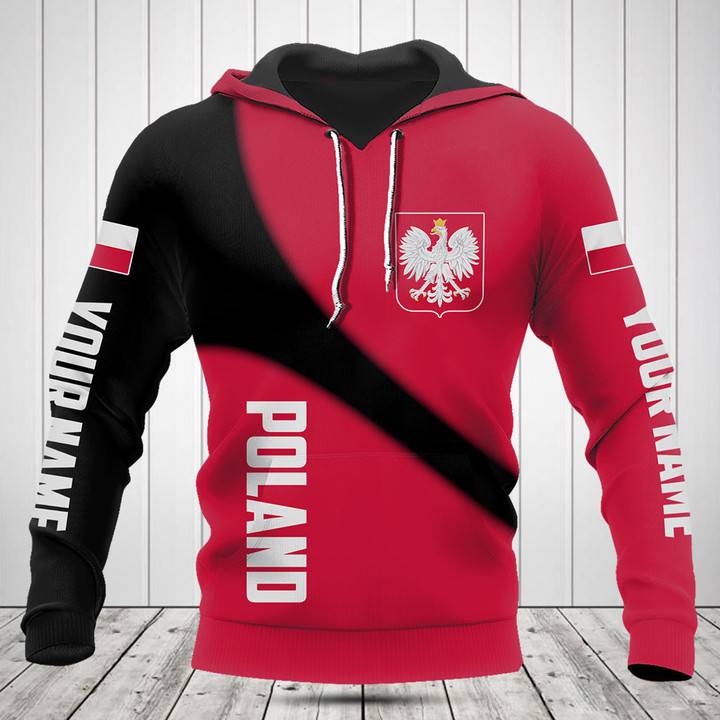 Customize Poland Flag Black Line Shirts
