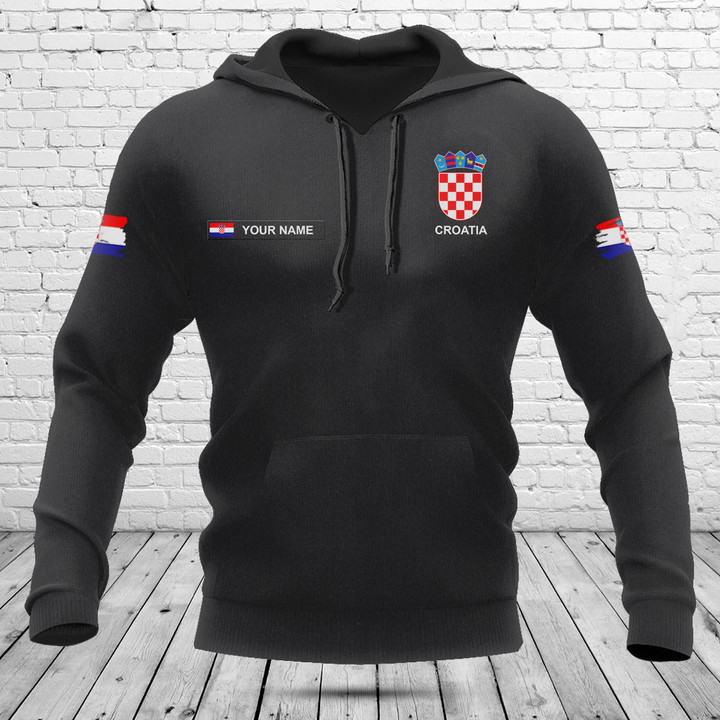 Customize Croatia Fabric Pattern Shirts And Jogger Pants