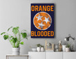 Tennessee Fan Orange Blooded Vol Sports Fan State Flag TN Wall Art Canvas Home Decor-New Portrait Wall Art-Navy