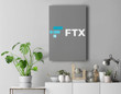FTX Coin  Ethereum Bitcoin Crypto Polkadot Cardano Theta Wall Art Canvas Home Decor-New Portrait Wall Art-Gray