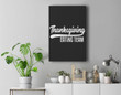 Funny Family Thanksgiving Eating Team Distressed Wall Art Canvas Home Decor-New Portrait Wall Art-Black