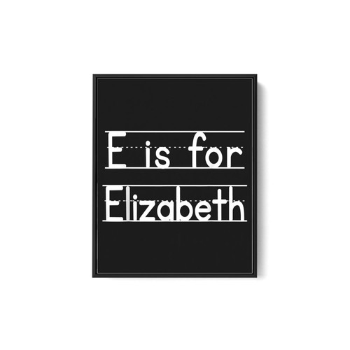 Elizabeth Back to school Custom Name Personalized Portait Framed Wall Art