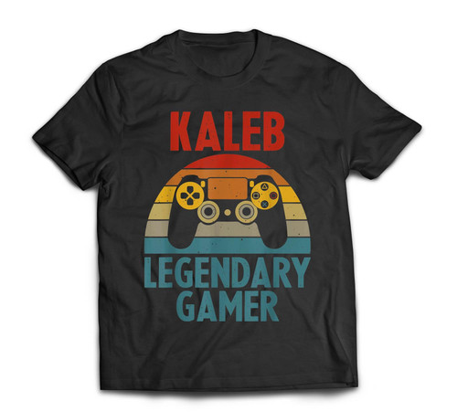 KALEB Gift Name Personalized Funny Gaming Geek Birthday T-shirt