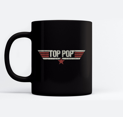 Top Pop Funny Vintage 80's Gift Father Grandpa Father's Day Mugs