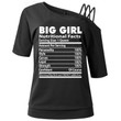 Plus Size Shoulder Strap BIG GIRL NUTRITIONAL FACTS Top CB1307