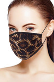 Mesh Leopard And Camouflage Print Face Mask CB2321