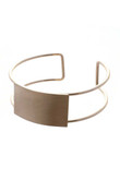 Metal Rectangle Open Bangle Bracelet