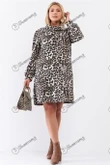 Leopard Balloon Sleeve Mini Dress CD2204