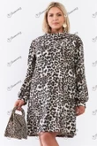Leopard Balloon Sleeve Mini Dress CD2204