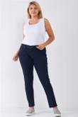 Plus Dark Blue Denim Mid-rise Skinny Jeans CJ0406