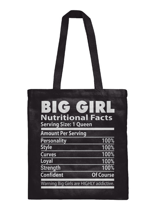 BIG GIRL NUTRITIONAL FACTS TOTE BAG