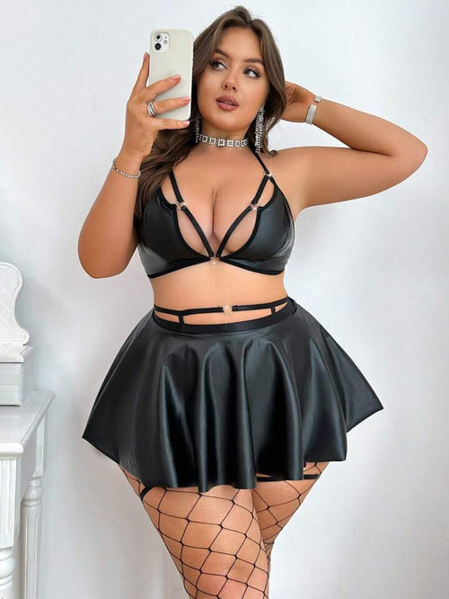 Heart Mesh Sexy Lingerie Dress With G-String 3031