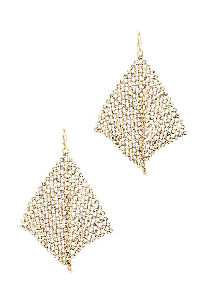 Movable Rhinestone Sequence Earring
