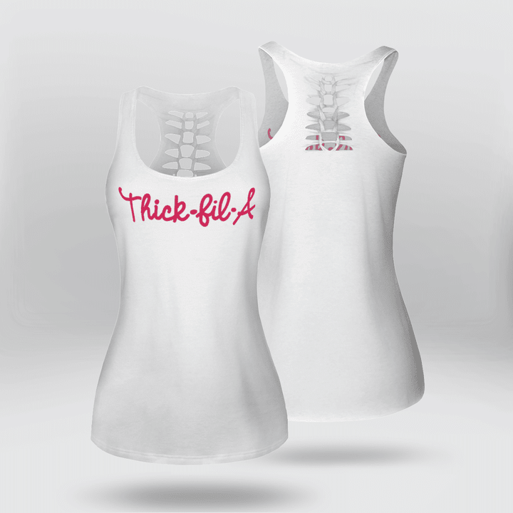 Thick Fil A Hollow Out Tank Top New
