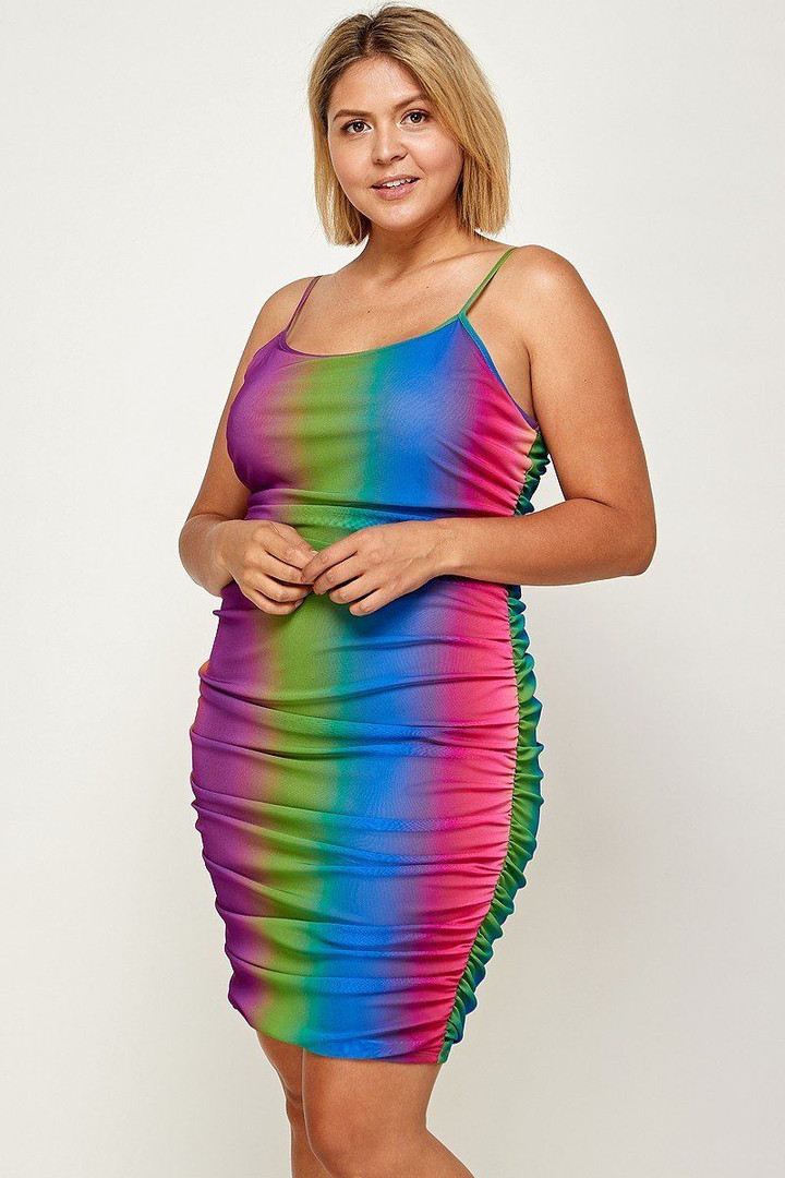 Rainbow Ombre Print Cami Dress CD3506