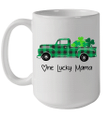 Buffalo Plaid Truck One Lucky Mama St Patricks Day Mug