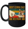 Best Corgi Dad Ever Retro Vintage Mug