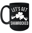 Let's Get Shamrocked St Patrick's Day Leaf Clover Beer Mug