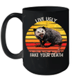 Live Ugly Fake Your Death Opossum Ugly Cat Vintage Mug
