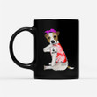 Coffee Mug Gift For Mom Ideas - Women Jack Russell Terrier Dog Tattoo I Love Mom - Black Mug