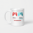 Personalized I Will Always Be Your Player Two Ceramic Coffee Mug Funny Gamer Gaming Mug, Lover Couple Friend Customized Name Ceramic Mug