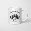 Personalized Happy Campers Campfire Mug,  Custom Enamel Mug