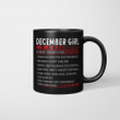 December Girl Facts Is Most Known For Human Lie Detector And The Realist Mug Happy Birthday December Gifts Mug