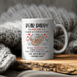 Dear Daddy This Father’s Day I'll Be Snuggled Up in Mommys Tummy Coffee Mug, First Fathers Day, Pregnancy Announcement Mug, Gift For Dad