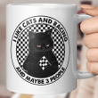 Black Cat I Like Cats And Racing And Maybe 3 People Mug