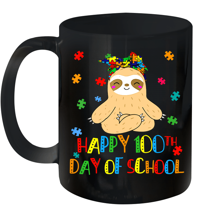 Sloth 100th Day Of School Teacher Autism Awareness Gifts Mug