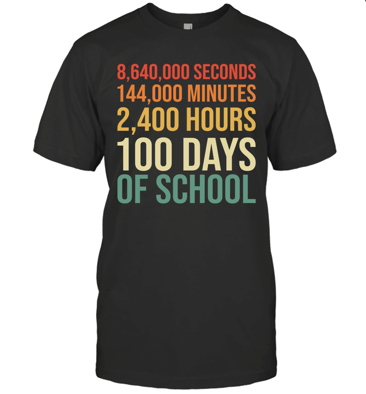 100th Day Preschool Kids Teacher Retro 100 Days Of School Shirt