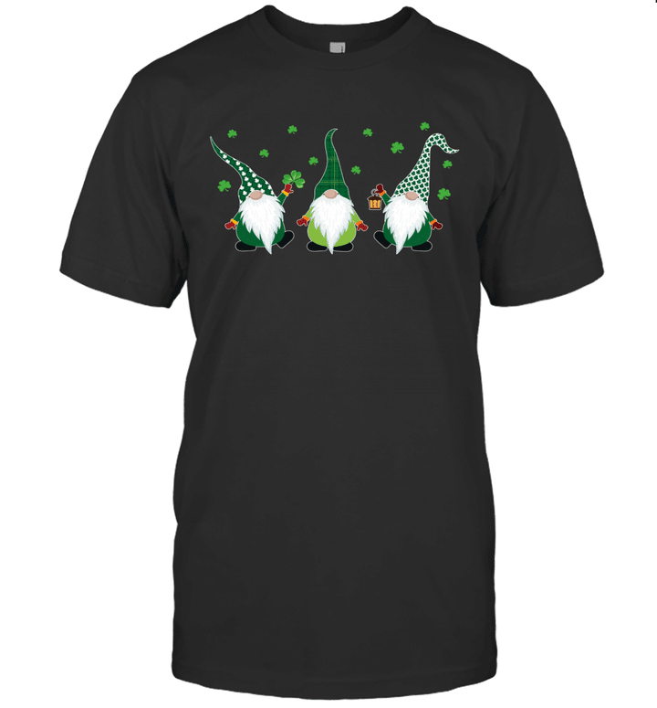 Three Irish Gnomes Leprechauns Shamrocks St Patrick's Day Gift Shirt