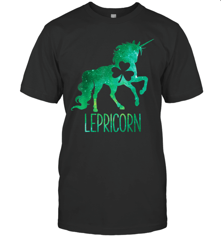 Lepricorn Unicorn St Patrick's Day Girls Kids Women Shamrock Shirt