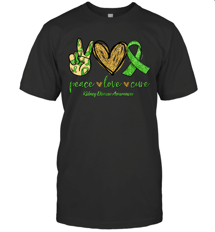 Peace Love Cure Kidney Disease Awareness Shirt