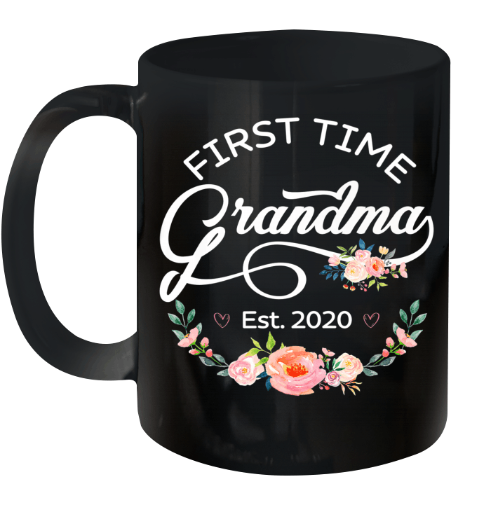 Promoted to Grandma Est 2020 Floral Mug