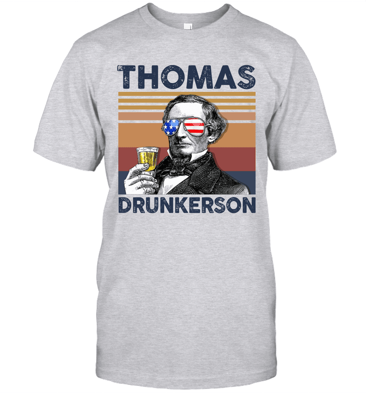 Thomas Drunkerson US Drinking 4th Of July Vintage Shirt Independence Day American Gift