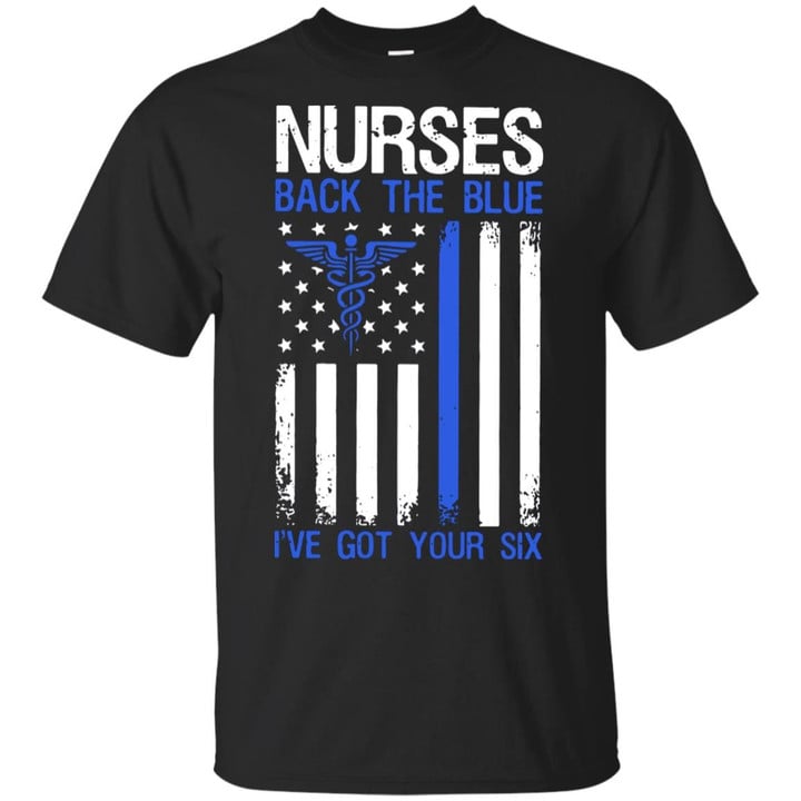 Nurses back the blue Independence Day America flag Shirt
