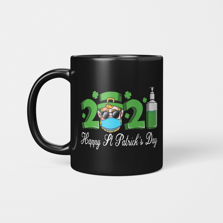 Leprechaun In A Mask Happy St Patrick's Day 2021 Gift Mug