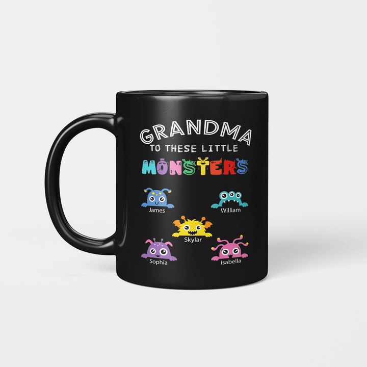 Personalized Grandma To these little monsters - Custom Grandma Gift Idea Mother's Day Gifts - Nana Gigi Mimi Grandpa Mug