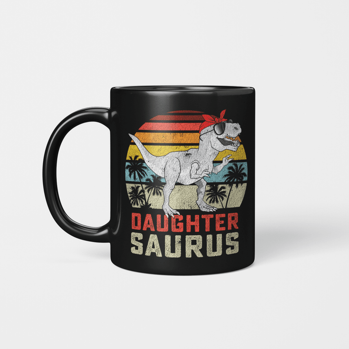 Daughtersaurus T-Rex Dinosaur Daughter Saurus Family Matching Vintage Mug